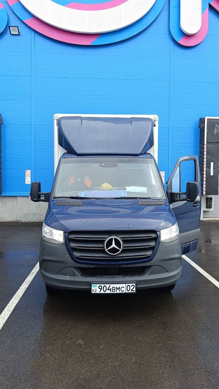 Наш фургон Mercedes Sprinter для перевозки грузов и вещей по Алматы